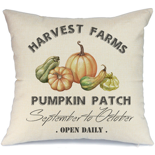 GEEORY Fall Throw Pillow Cover 18x18 Inch Farm Fresh Pumpkins Thanksgiving Decor GA232