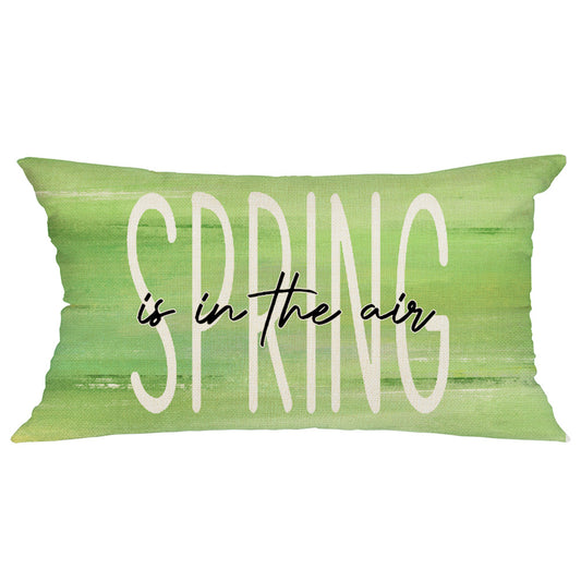 GEEORY Spring Lumbar Throw Pillow Cover 12X20 Spring is in The Air Green Summer Home Decor G241-12